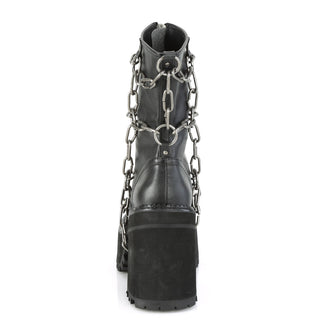 Assault-66 Black Chained Platform Boots