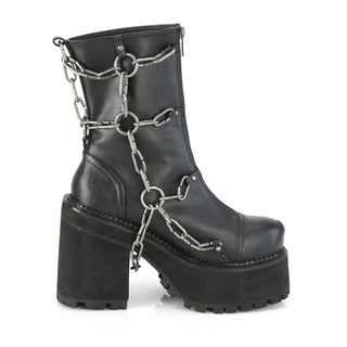 Assault-66 Black Chained Platform Boots