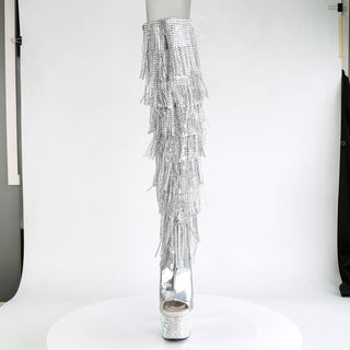 Bejeweled-3019RSF-7  Thigh High Boots Silver Boots