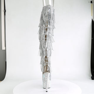 Bejeweled-3019RSF-7  Thigh High Boots Silver Boots