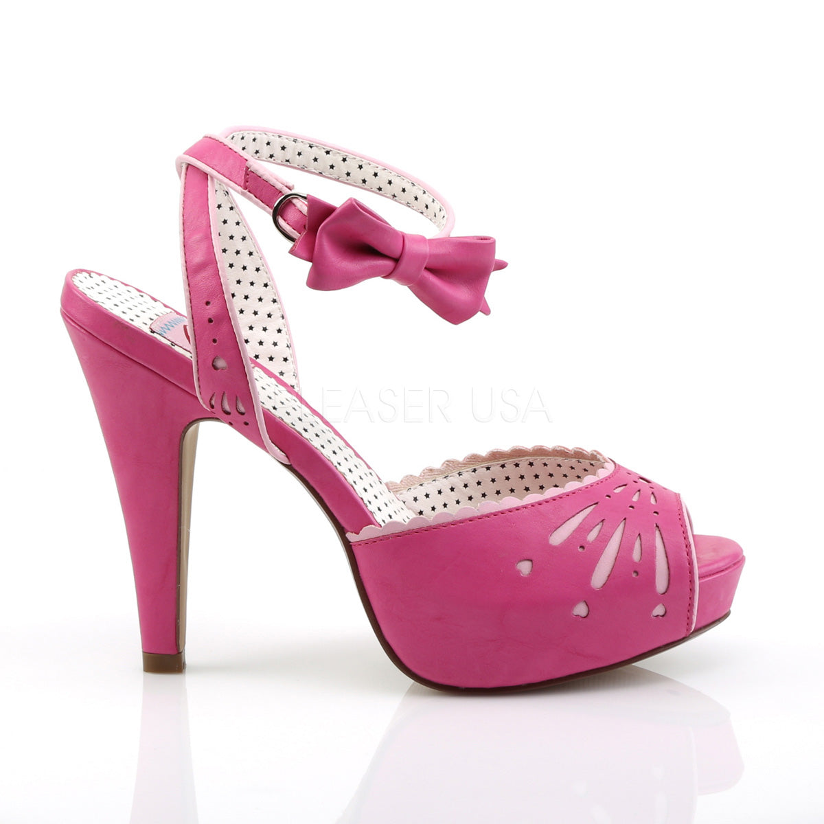 Pin Up Bettie Pink Peep Toe Sandals