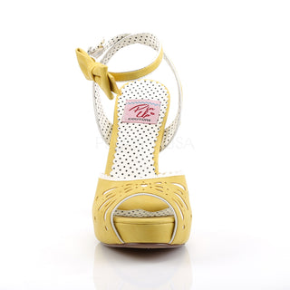 Pin Up Bettie Yellow Peep Toe Sandals