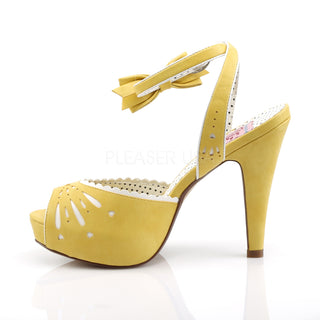 Pin Up Bettie Yellow Peep Toe Sandals
