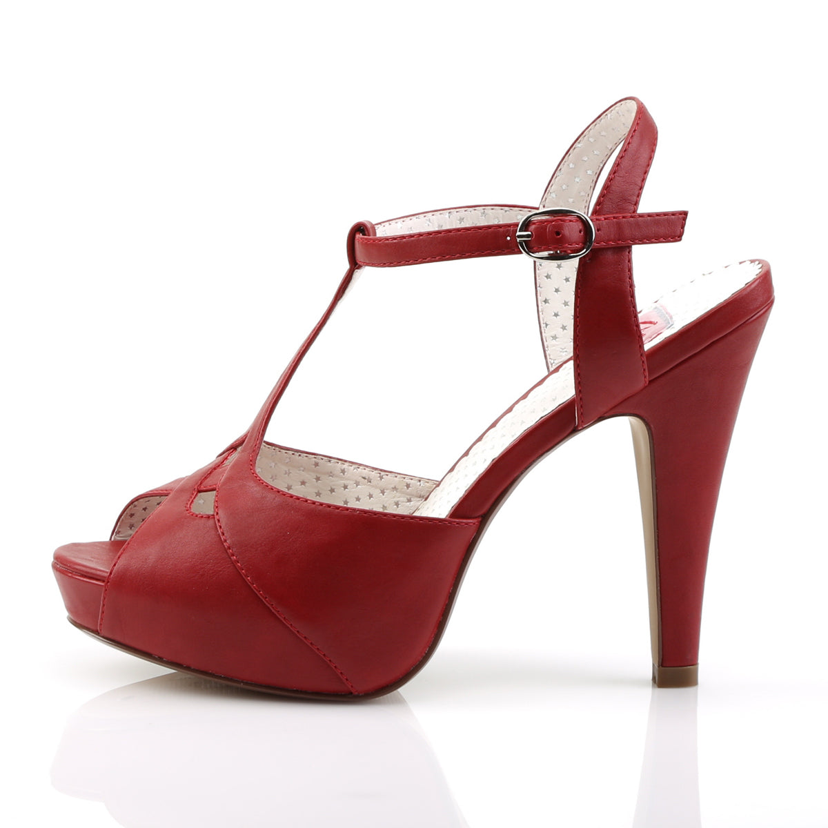 Bettie Pin-up T-Strap Sandals Red