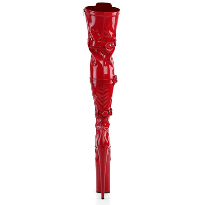 Taller Than Everyone Platform Thigh High Boots Red