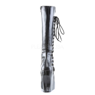 Cyber-Goth Wedge Platform Knee Boots