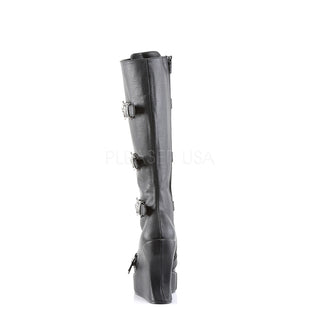 Bones and Skulls Wedge Platform Knee Boots
