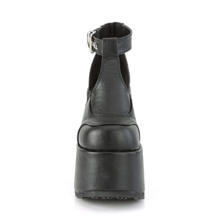 Camel-103 Black Matte Gothic Platform Sandals