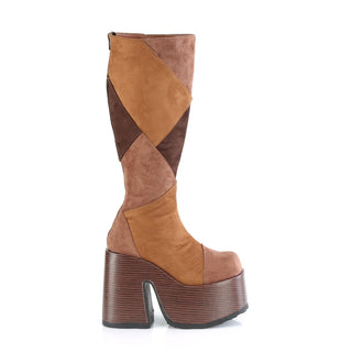 Camel-280 Brown Chunky Knee High Platform Boots