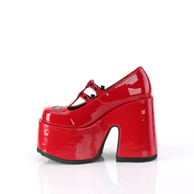 Bat Girl Platform Mary Janes Red