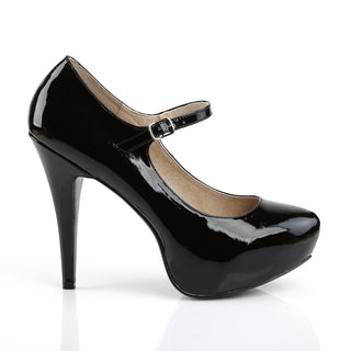 Chloe-02 Black PA Concelaed Platform Mary Janes (Size 9 -16)