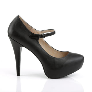 Chloe-02 Black PU Concelaed Platform Mary Janes (Size 9-16)