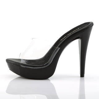Cocktail-501 Clear Black Mules