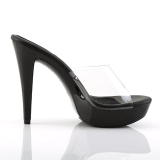Cocktail-501 Clear Black Mules