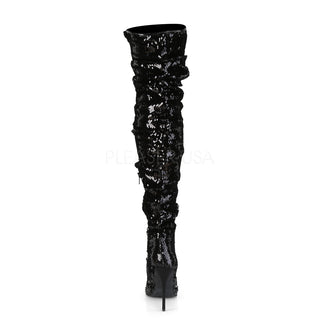 Courtly-3011 Black Over The Knee Boots