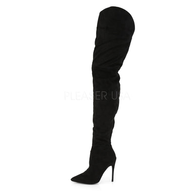 Asymmetrical Shaft Thigh High Boots