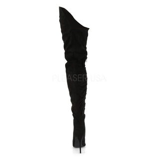 Asymmetrical Shaft Thigh High Boots