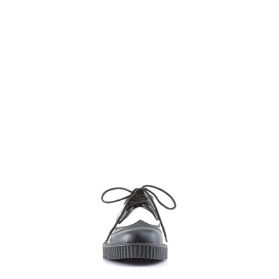 Black & White Leather Creeper Shoes (Unisex)