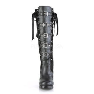 Corseted Platform Black Boots