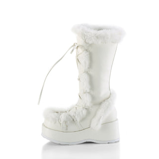 Cubby-311 Furry Comfy White Boots