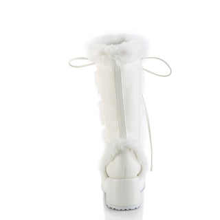 Cubby-311 Furry Comfy White Boots