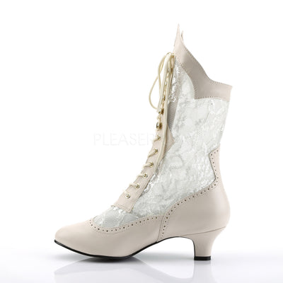 Victorian white boots