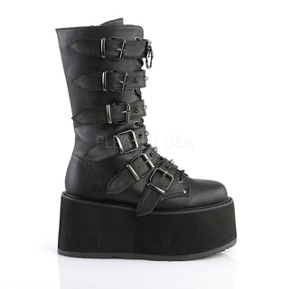 Damned-225 Black Matte Platform Boots