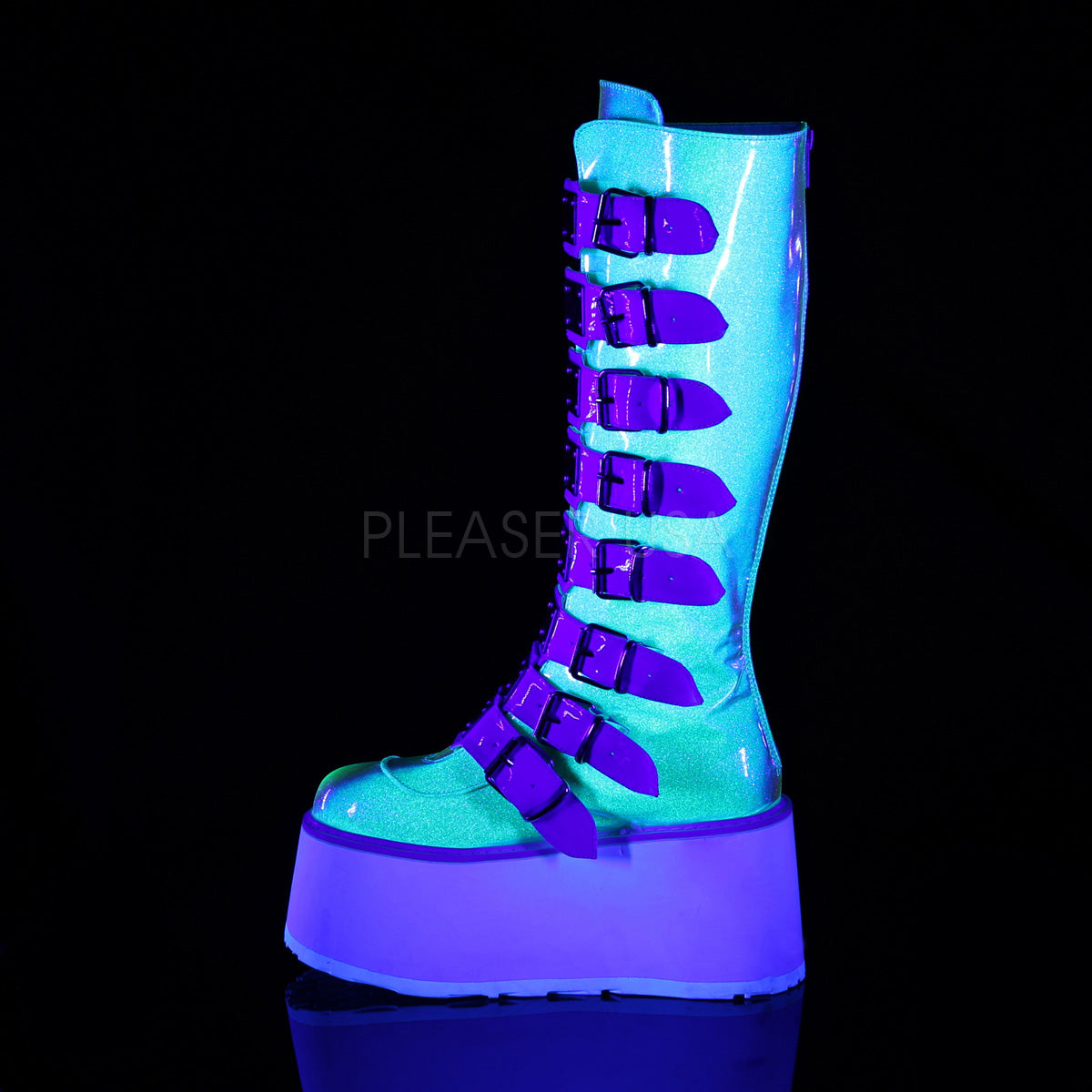 Damned of the Night Boots Green UV