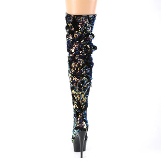 Showtime Over The Knee Slouch Boots Blue