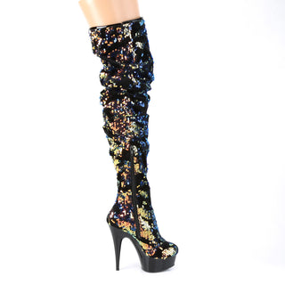 Showtime Over The Knee Slouch Boots Blue