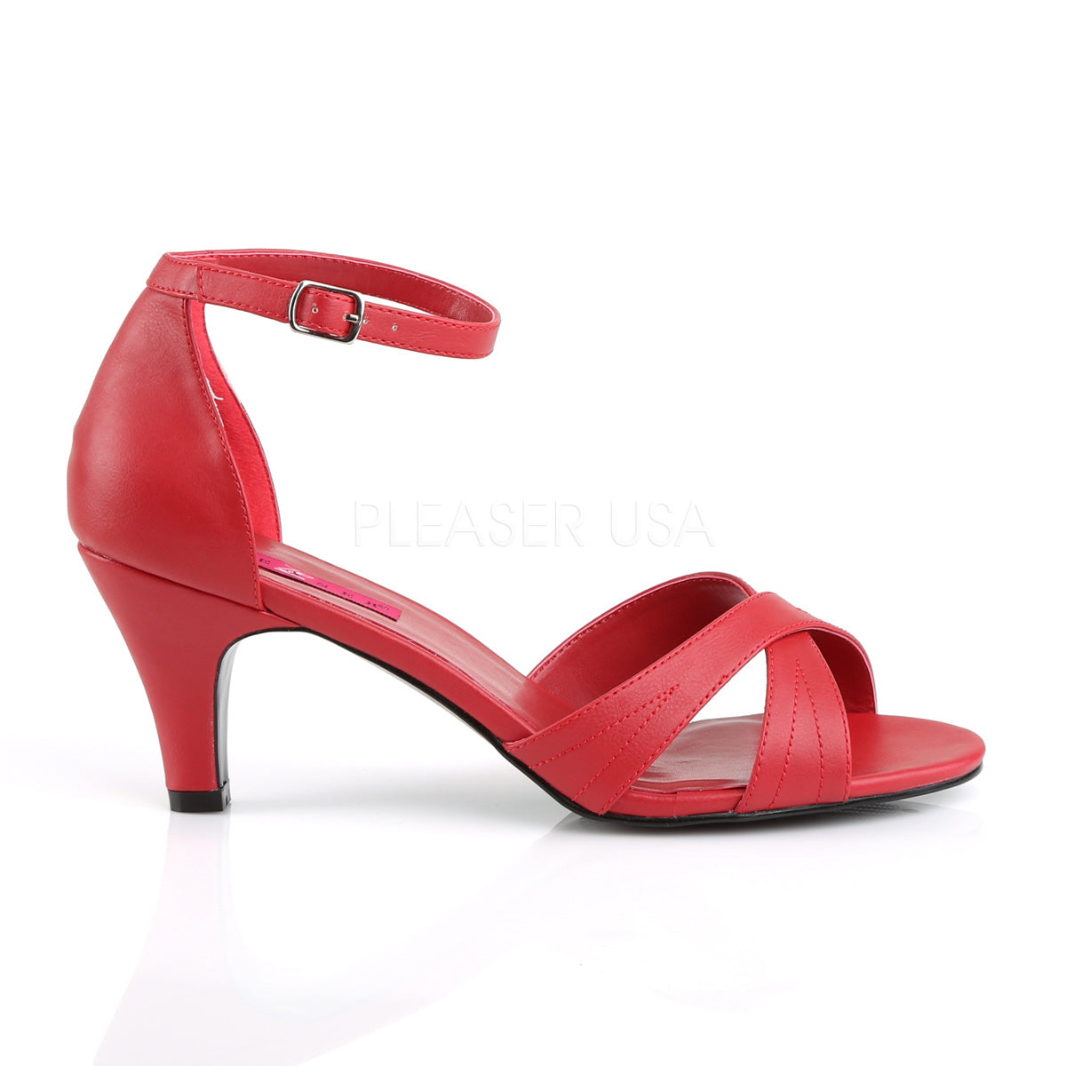 Divine Ankle Strap Sandals Red