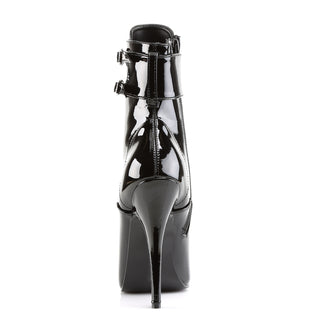 Domina-1023 Black Patent Lockable Boots