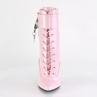 Domina-1023 Pink Lockable Boots