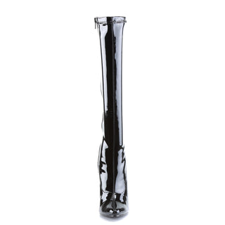 Domina-2000 Black Patent Knee Boots