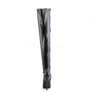 Domina-3000 Black Matte 6-Inch Thigh High Boots