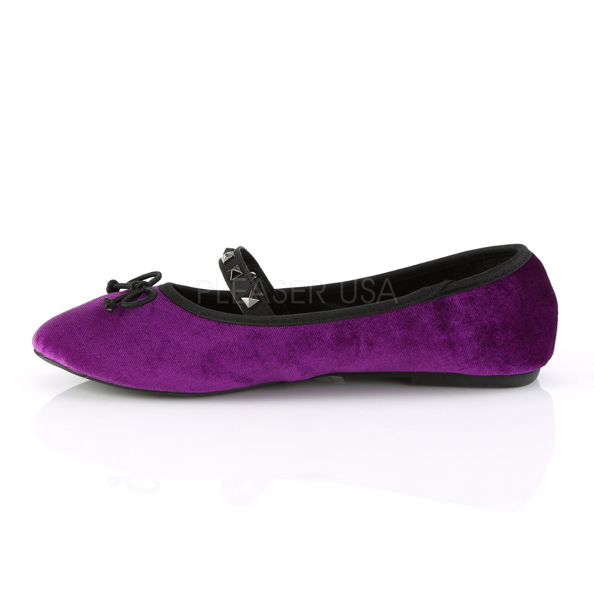 Gothic Ballet Purple Velvet Flats