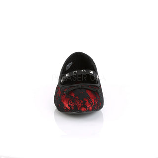 Gothic Ballet Red Satin Flats