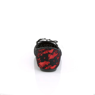 Gothic Ballet Red Satin Flats