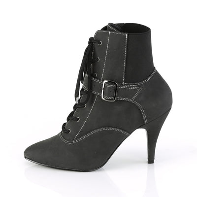 Buckle Strap Large Size Black Ankle Boots (Size 9-17)