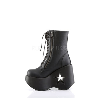 Star Cutout Wedge Platform Ankle Boots