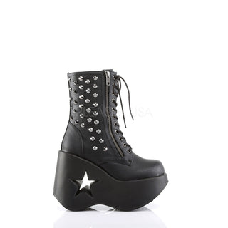 Star Cutout Wedge Platform Ankle Boots