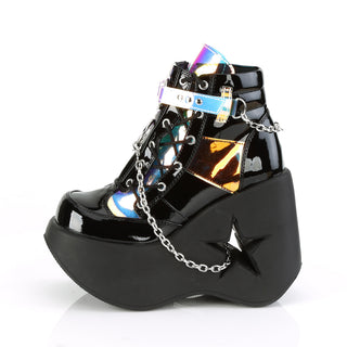 Midnight Star Wedge Magic Mirror Platform Boots