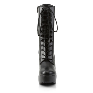 Electra-1020 Black Matte Platform Ankle Boots