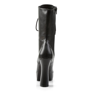 Electra-1020 Black Matte Platform Ankle Boots