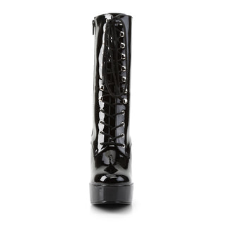 Electra-1020 Black Patent Platform Ankle Boots