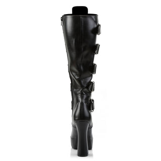 Electra-2042 Black Matte Knee High Boots