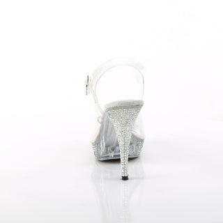 Elegant-408ABRS AB Rhinestone Platform Sandals Clear