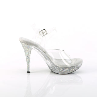 Elegant-408ABRS AB Rhinestone Platform Sandals Clear