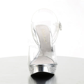 Elegant-408 Silver Rhinestone Platform Sandals