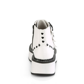 Emily-315 White My Little Gothic Hearts White Boots